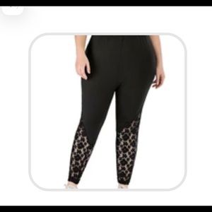 black flower cut out leggings
